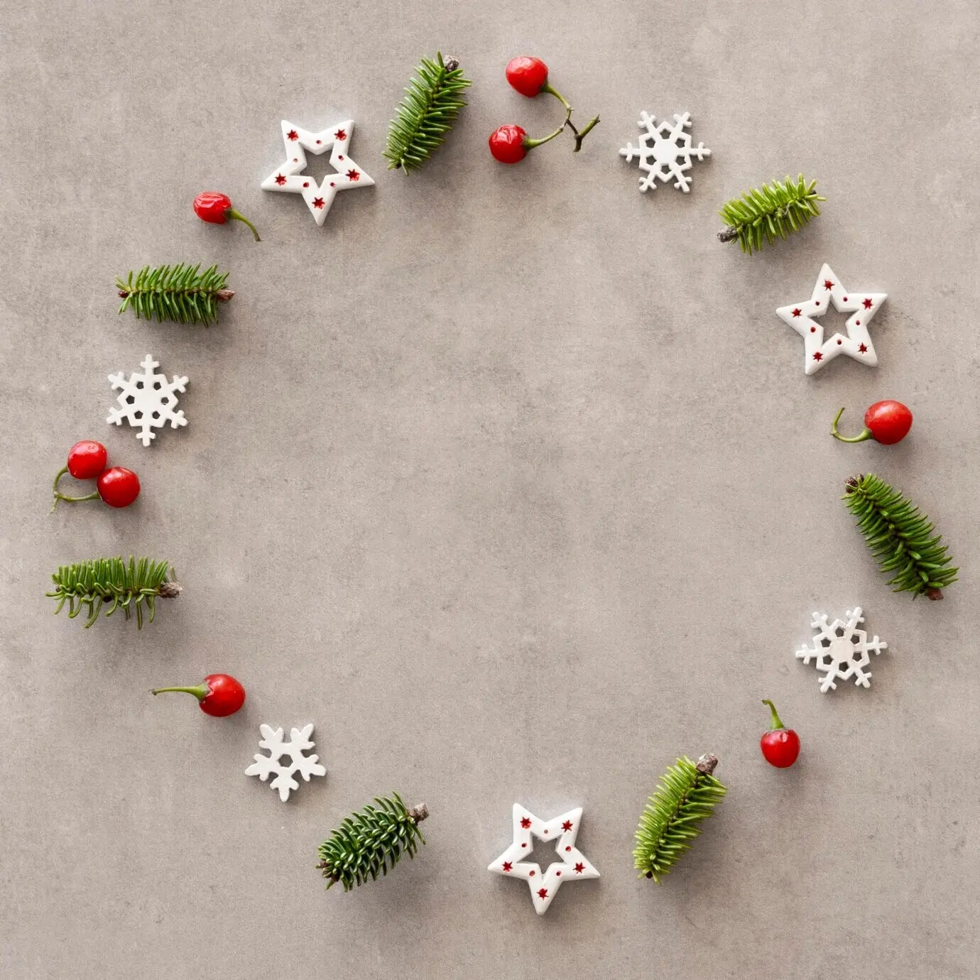 Heiligabend-Elemente mit freiem Textbereich